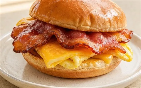 Panera Bacon Egg and Cheese Sandwich breakfast menu with price and calories