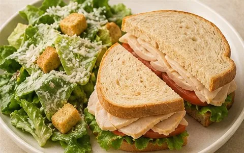 Panera Chipotle Chicken Avocado Melt with salad price and calories